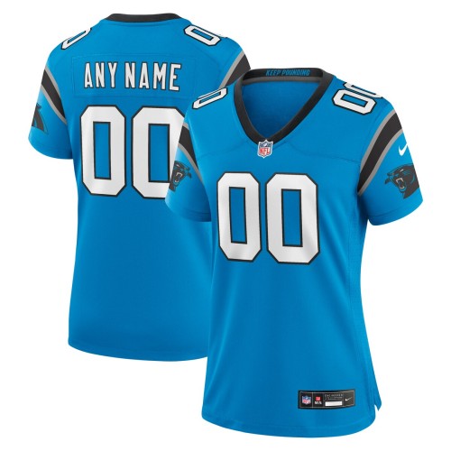 Carolina Panthers Nike Women's Alternate Custom Game Jersey - Blue Carolina Panthers Nike Women's Alternate Custom Game Jersey - Blue