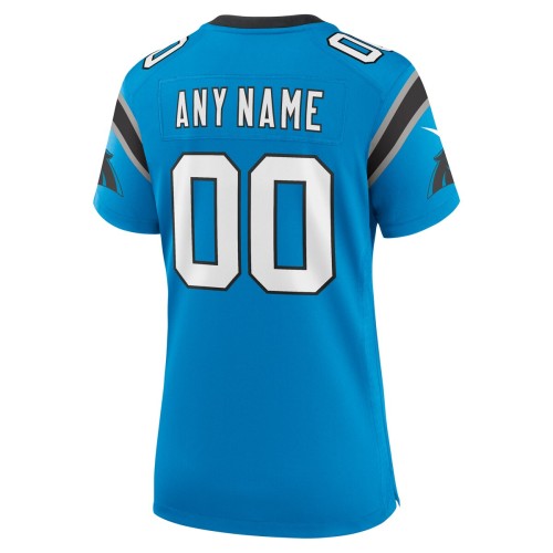 Carolina Panthers Nike Women's Alternate Custom Game Jersey - Blue Carolina Panthers Nike Women's Alternate Custom Game Jersey - Blue