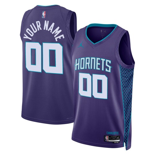 Charlotte Hornets Jordan Brand Unisex 2022/23 Swingman Custom Jersey - Statement Edition - Teal Charlotte Hornets Jordan Brand Unisex 2022/23 Swingman Custom Jersey - Statement Edition - Teal