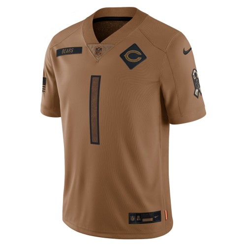 Justin Fields Chicago Bears Nike 2023 Salute To Service Limited Jersey - Brown Justin Fields Chicago Bears Nike 2023 Salute To Service Limited Jersey - Brown