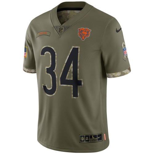 Walter Payton Chicago Bears 2022 Salute To Service Retired Player Limited Jersey - Olive Walter Payton Chicago Bears 2022 Salute To Service Retired Player Limited Jersey - Olive