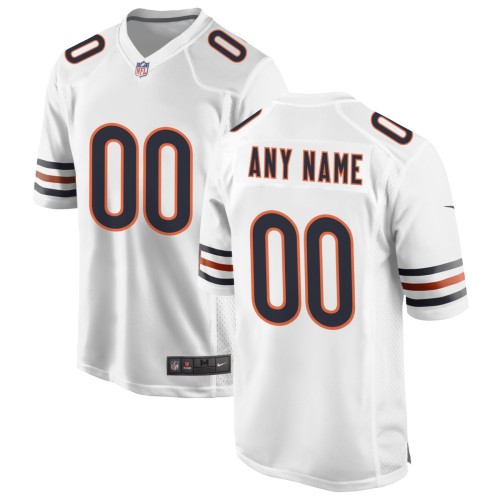 Chicago Bears Nike Custom Game Jersey - White Chicago Bears Nike Custom Game Jersey - White