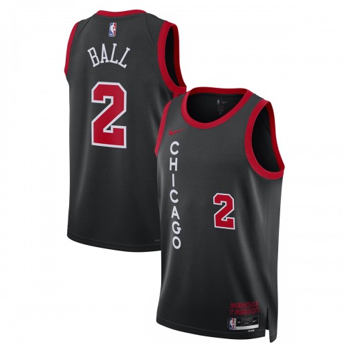 Lonzo Ball Chicago Bulls Nike Unisex 2023/24 Swingman Jersey - Black - City Edition Lonzo Ball Chicago Bulls Nike Unisex 2023/24 Swingman Jersey - Black - City Edition
