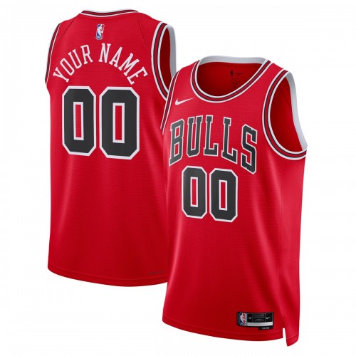 Chicago Bulls Nike Unisex 2022/23 Swingman Custom Jersey Red - Icon Edition Chicago Bulls Nike Unisex 2022/23 Swingman Custom Jersey Red - Icon Edition