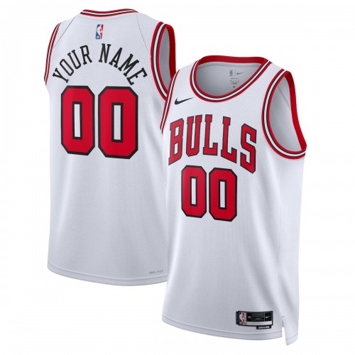 Chicago Bulls Nike Unisex 2022/23 Swingman Custom Jersey White - Association Edition Chicago Bulls Nike Unisex 2022/23 Swingman Custom Jersey White - Association Edition