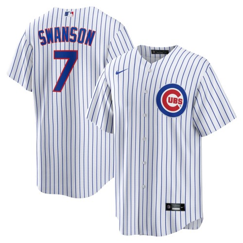 Dansby Swanson Chicago Cubs Nike Home Replica Player Jersey - White/Royal Dansby Swanson Chicago Cubs Nike Home Replica Player Jersey - White/Royal