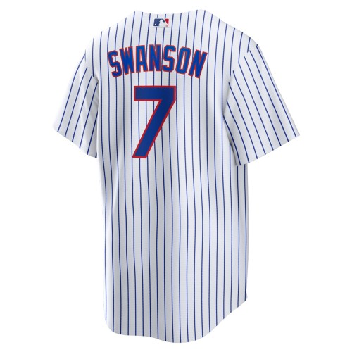 Dansby Swanson Chicago Cubs Nike Home Replica Player Jersey - White/Royal Dansby Swanson Chicago Cubs Nike Home Replica Player Jersey - White/Royal