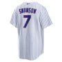 Dansby Swanson Chicago Cubs Nike Home Replica Player Jersey - White/Royal Dansby Swanson Chicago Cubs Nike Home Replica Player Jersey - White/Royal