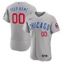 Chicago Cubs Nike Road Authentic Custom Jersey - Gray Chicago Cubs Nike Road Authentic Custom Jersey - Gray