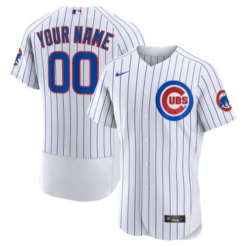 Chicago Cubs Nike Home Authentic Custom Jersey - White Chicago Cubs Nike Home Authentic Custom Jersey - White