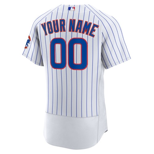 Chicago Cubs Nike Home Authentic Custom Jersey - White Chicago Cubs Nike Home Authentic Custom Jersey - White