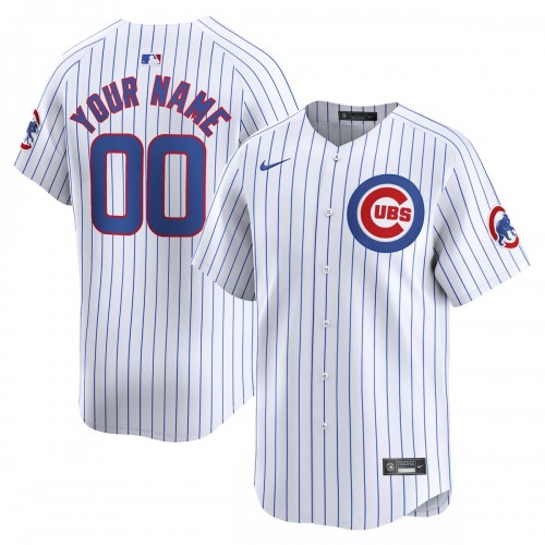 Chicago Cubs Nike Home Limited Custom Jersey - White Chicago Cubs Nike Home Limited Custom Jersey - White
