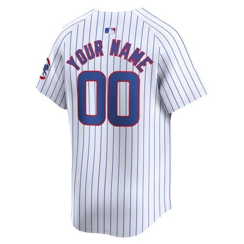Chicago Cubs Nike Home Limited Custom Jersey - White Chicago Cubs Nike Home Limited Custom Jersey - White