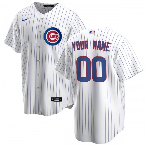 Chicago Cubs Nike Home Replica Custom Jersey - White Chicago Cubs Nike Home Replica Custom Jersey - White