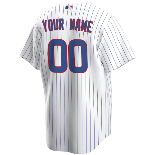 Chicago Cubs Nike Home Replica Custom Jersey - White Chicago Cubs Nike Home Replica Custom Jersey - White