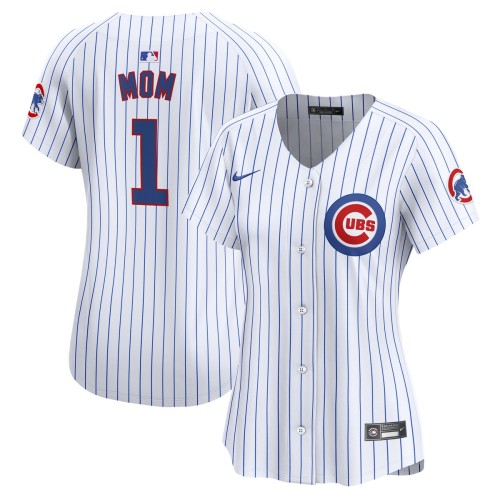 Chicago Cubs Nike Women's #1 Mom Home Limited Jersey - White Chicago Cubs Nike Women's #1 Mom Home Limited Jersey - White