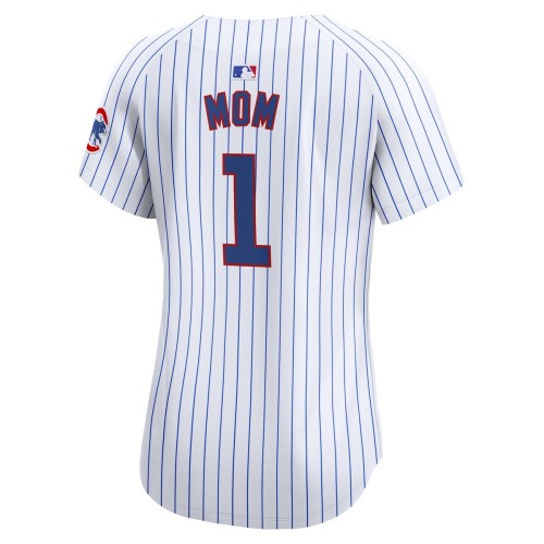 Chicago Cubs Nike Women's #1 Mom Home Limited Jersey - White Chicago Cubs Nike Women's #1 Mom Home Limited Jersey - White