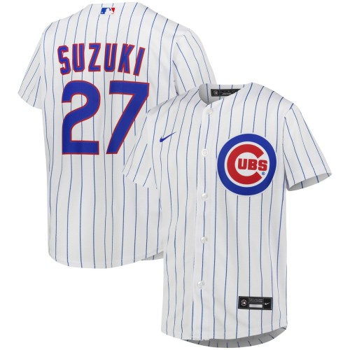 Seiya Suzuki Chicago Cubs Nike Youth Alternate Replica Player Jersey - White Seiya Suzuki Chicago Cubs Nike Youth Alternate Replica Player Jersey - White