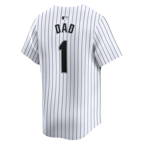Chicago White Sox Nike #1 Dad Home Limited Jersey - White Chicago White Sox Nike #1 Dad Home Limited Jersey - White