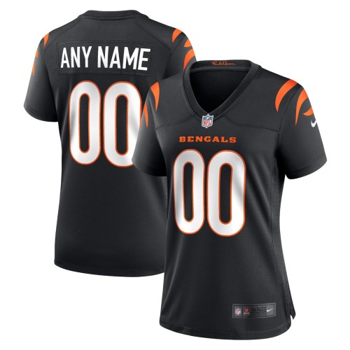 Cincinnati Bengals Nike Women's Game Custom Jersey - Black Cincinnati Bengals Nike Women's Game Custom Jersey - Black