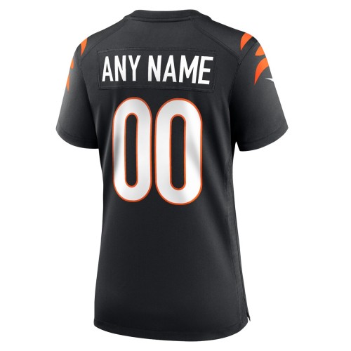 Cincinnati Bengals Nike Women's Game Custom Jersey - Black Cincinnati Bengals Nike Women's Game Custom Jersey - Black