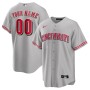 Cincinnati Reds Nike Road Custom Replica Jersey - Gray Cincinnati Reds Nike Road Custom Replica Jersey - Gray