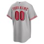 Cincinnati Reds Nike Road Custom Replica Jersey - Gray Cincinnati Reds Nike Road Custom Replica Jersey - Gray