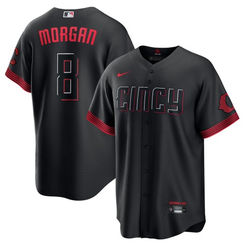 Joe Morgan Cincinnati Reds Nike 2023 City Connect Replica Player Jersey - Black Joe Morgan Cincinnati Reds Nike 2023 City Connect Replica Player Jersey - Black