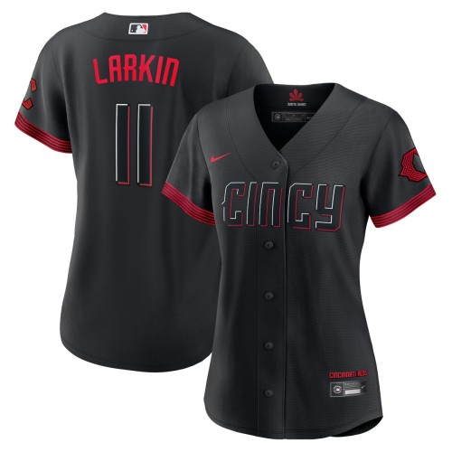 Barry Larkin Cincinnati Reds Nike Women's 2023 City Connect Replica Player Jersey - Black Barry Larkin Cincinnati Reds Nike Women's 2023 City Connect Replica Player Jersey - Black