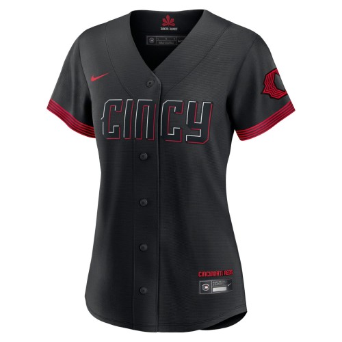 Cincinnati Reds Nike Women's 2023 City Connect Replica Jersey - Black Cincinnati Reds Nike Women's 2023 City Connect Replica Jersey - Black
