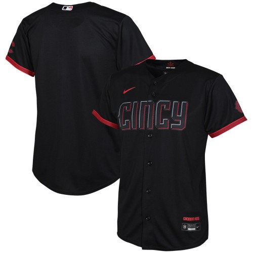 Cincinnati Reds Nike Youth 2023 City Connect Replica Jersey - Black Cincinnati Reds Nike Youth 2023 City Connect Replica Jersey - Black