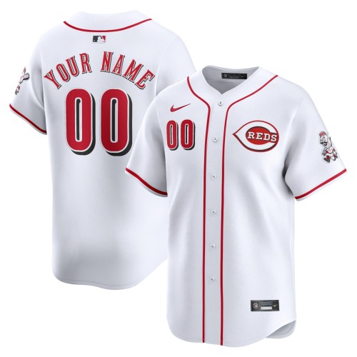 Cincinnati Reds Nike Youth Home Limited Custom Jersey - White Cincinnati Reds Nike Youth Home Limited Custom Jersey - White