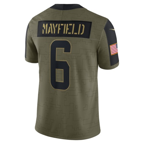 Baker Mayfield Cleveland Browns Nike 2021 Salute To Service Limited Player Jersey - Olive Baker Mayfield Cleveland Browns Nike 2021 Salute To Service Limited Player Jersey - Olive