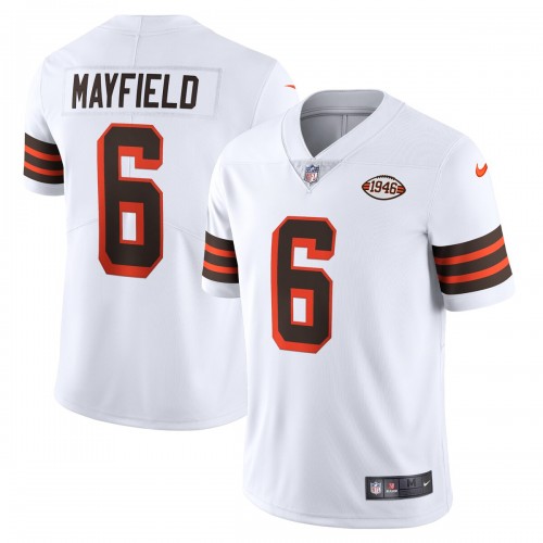 Baker Mayfield Cleveland Browns Nike 1946 Collection Alternate Vapor Limited Jersey - White Baker Mayfield Cleveland Browns Nike 1946 Collection Alternate Vapor Limited Jersey - White