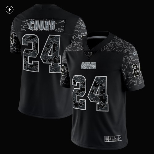 Nick Chubb Cleveland Browns Nike RFLCTV Limited Jersey - Black Nick Chubb Cleveland Browns Nike RFLCTV Limited Jersey - Black