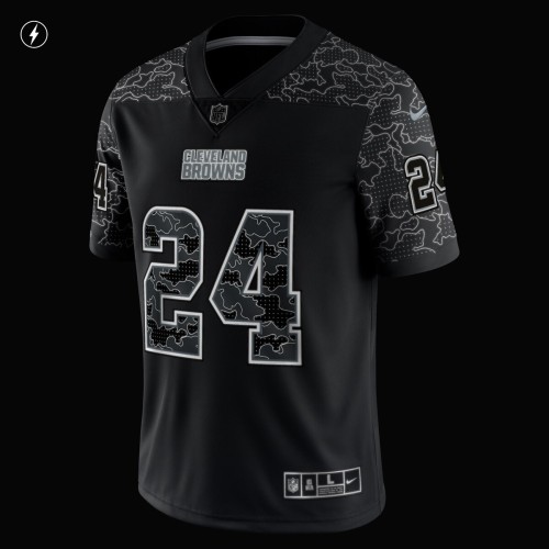 Nick Chubb Cleveland Browns Nike RFLCTV Limited Jersey - Black Nick Chubb Cleveland Browns Nike RFLCTV Limited Jersey - Black