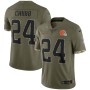 Nick Chubb Cleveland Browns Nike 2022 Salute To Service Limited Jersey - Olive Nick Chubb Cleveland Browns Nike 2022 Salute To Service Limited Jersey - Olive