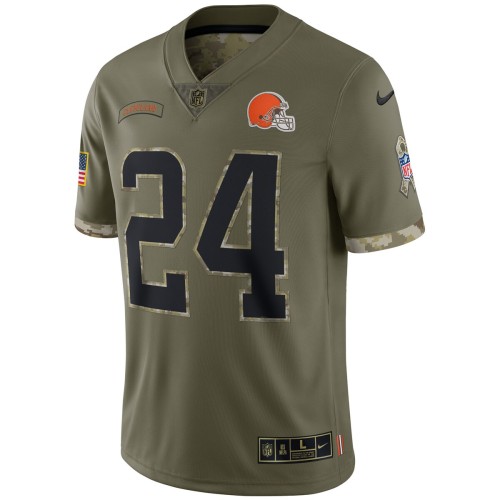 Nick Chubb Cleveland Browns Nike 2022 Salute To Service Limited Jersey - Olive Nick Chubb Cleveland Browns Nike 2022 Salute To Service Limited Jersey - Olive