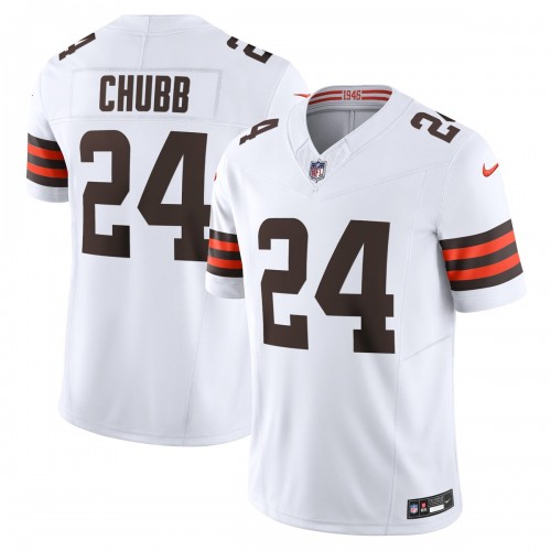 Nick Chubb Cleveland Browns Nike Vapor F.U.S.E. Limited Jersey - White Nick Chubb Cleveland Browns Nike Vapor F.U.S.E. Limited Jersey - White