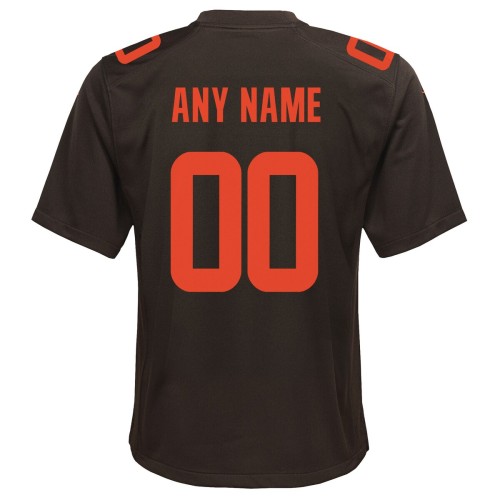 Cleveland Browns Nike Youth Alternate Custom Game Jersey - Brown Cleveland Browns Nike Youth Alternate Custom Game Jersey - Brown