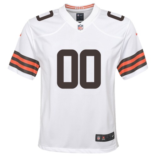 Nike Cleveland Browns Youth Custom Game Jersey - White Nike Cleveland Browns Youth Custom Game Jersey - White