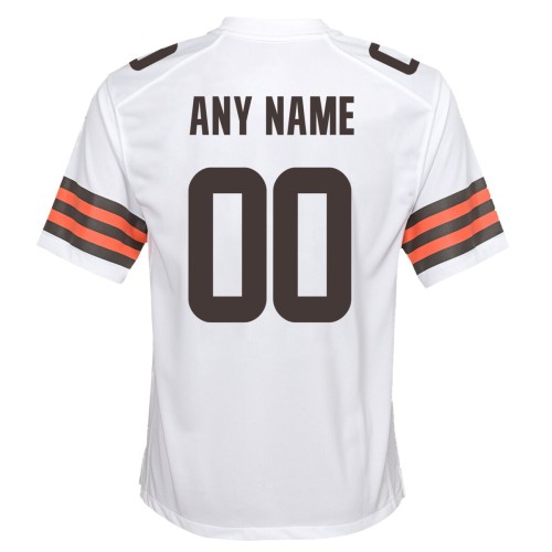 Nike Cleveland Browns Youth Custom Game Jersey - White Nike Cleveland Browns Youth Custom Game Jersey - White