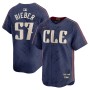 Shane Bieber Cleveland Guardians Nike 2024 City Connect Limited Jersey - Navy Shane Bieber Cleveland Guardians Nike 2024 City Connect Limited Jersey - Navy