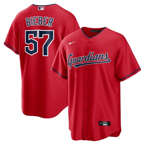 Shane Bieber Cleveland Guardians Nike Alternate Replica Player Jersey - Red