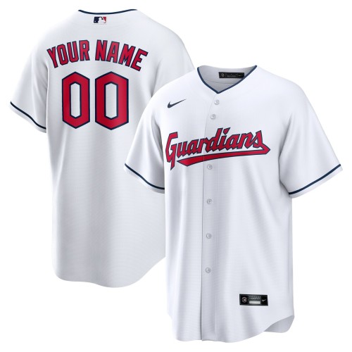 Cleveland Guardians Nike Replica Custom Jersey - White Cleveland Guardians Nike Replica Custom Jersey - White