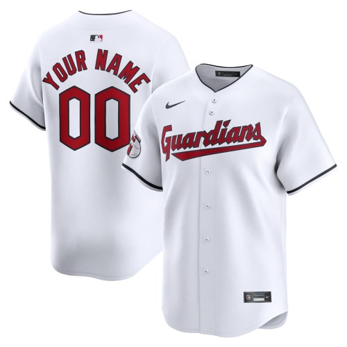 Cleveland Guardians Nike Youth Home Limited Custom Jersey - White Cleveland Guardians Nike Youth Home Limited Custom Jersey - White