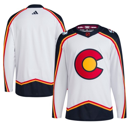 Colorado Avalanche adidas Reverse Retro 2.0 Authentic Blank Jersey - White Colorado Avalanche adidas Reverse Retro 2.0 Authentic Blank Jersey - White