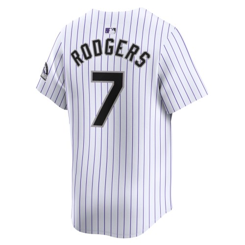 Brendan Rodgers Colorado Rockies Nike Home Limited Player Jersey - White Brendan Rodgers Colorado Rockies Nike Home Limited Player Jersey - White