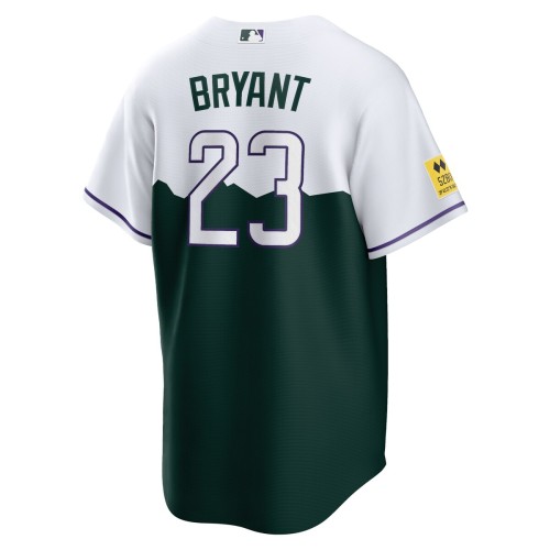 Kris Bryant Colorado Rockies Nike City Connect Replica Player Jersey - White/Forest Green Kris Bryant Colorado Rockies Nike City Connect Replica Player Jersey - White/Forest Green