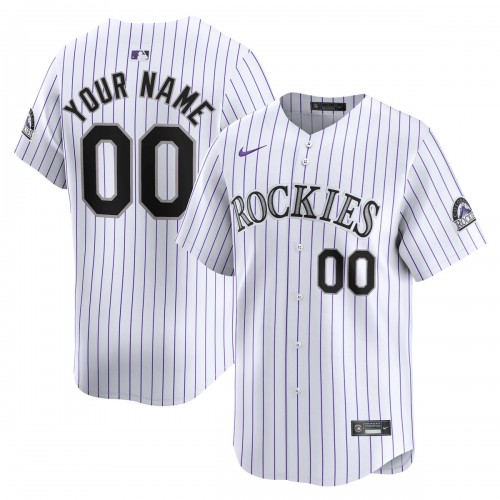 Colorado Rockies Nike Home Limited Custom Jersey - White Colorado Rockies Nike Home Limited Custom Jersey - White